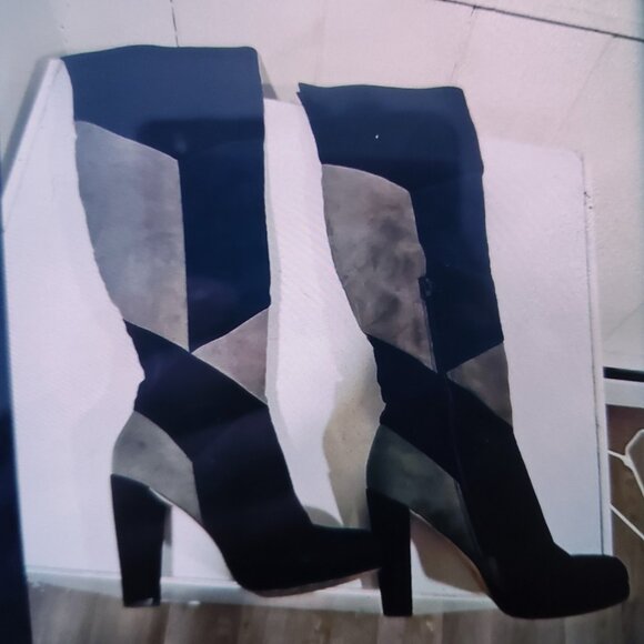 MADDEN GIRL OVER THE KNEE COLOR BLOCK BOOTS - Picture 1 of 2